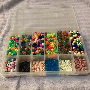 Neon Rainbow Pastel Mixed Colors  Pony Costume Seed Beads Bulk Lot